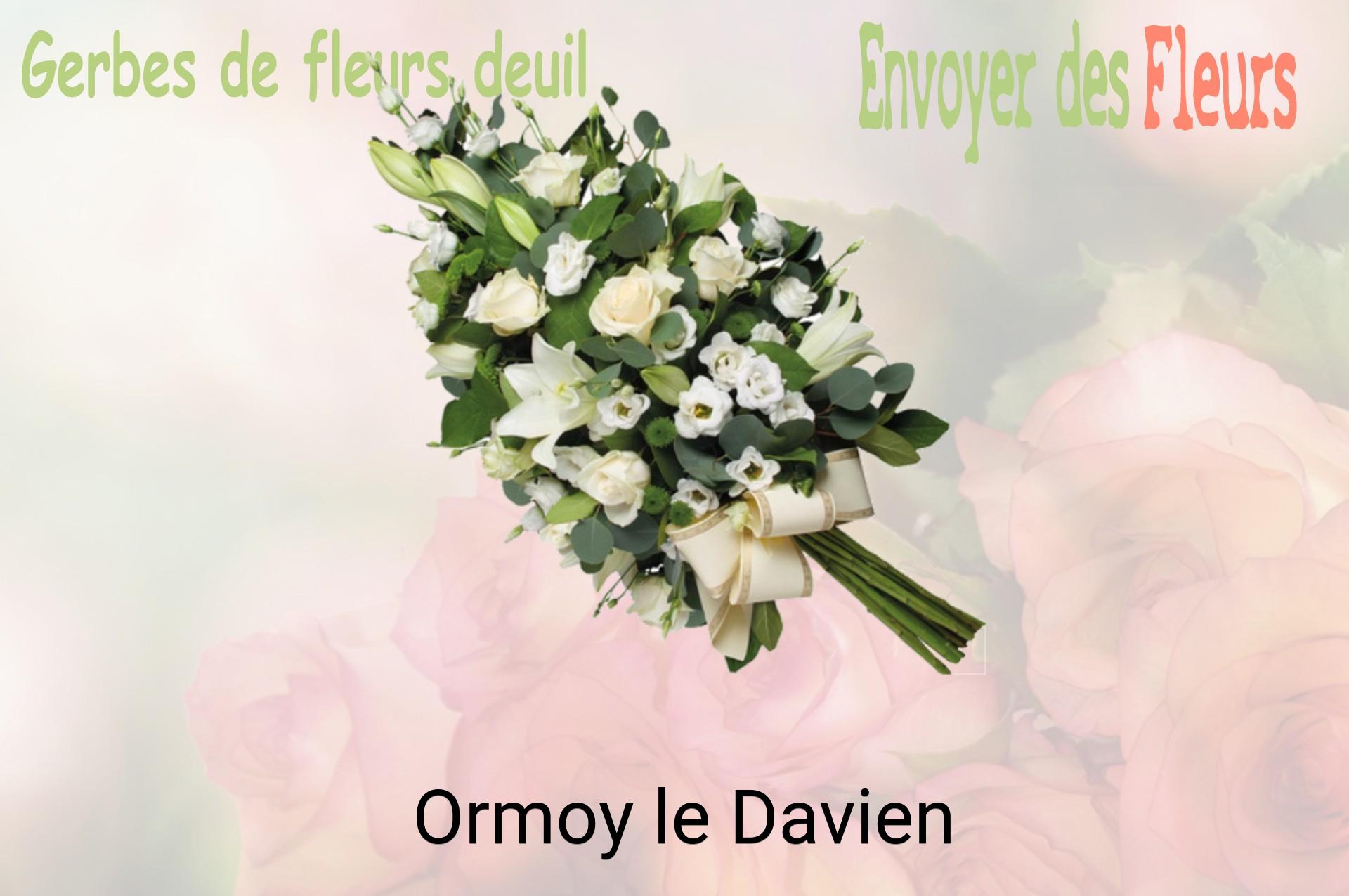 Gerbe de fleurs de deuil livrée à Ormoy-le-Davien